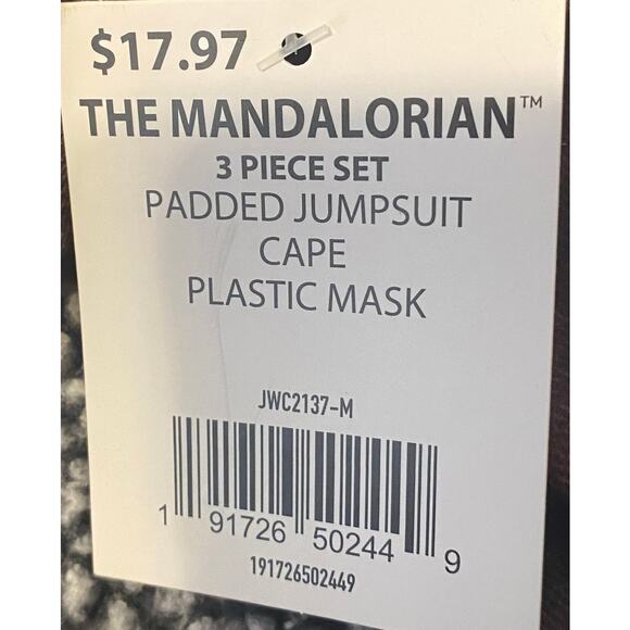 Star Wars Mandalorian 3 Piece Costume Boys Size 8 Medium - Picture 6 of 6